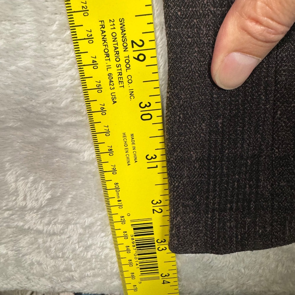 Elevenses Anthropologie Womens The Brighton Flare Pants 8 Brown Plaid 33 Inseam - Picture 13 of 13